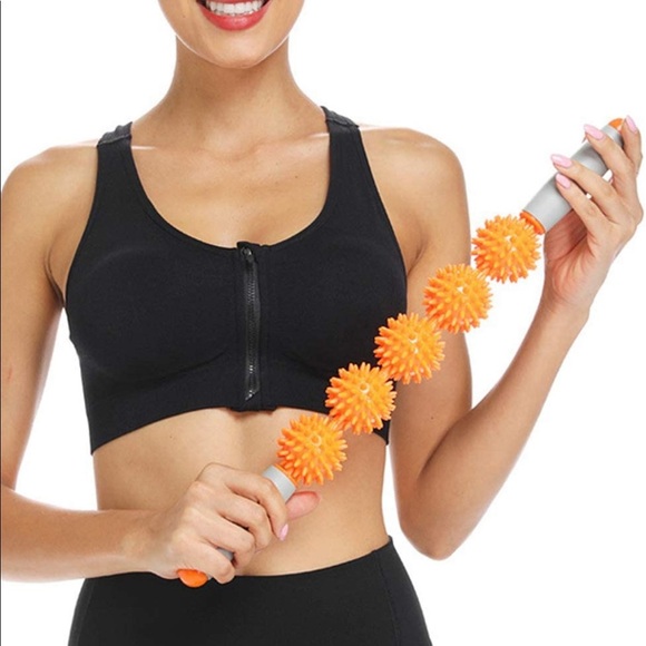 Ha Hawaii Accessories - Massage Roller Stick 5 Rotations Balls Yoga Muscle Pain Relief Relaxing …